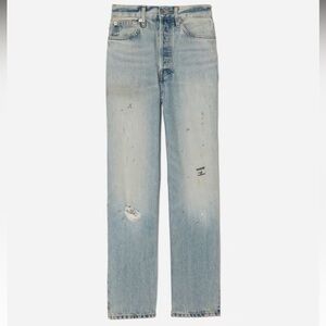 Everlane 90s way high denim paint splatter 27 nwot
